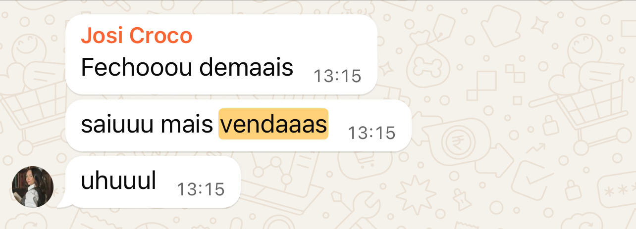 Print de mensagem de cliente com depoimento sobre o trabalho com a Mari Beraldo (depoimento 4 de 7)
